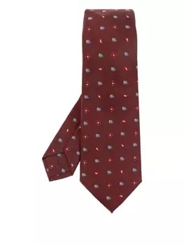 Шелковый галстук с узором ETRO, красный