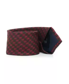 Шелковый галстук с узором «гусиные лапки» Cc Collection Corneliani, красный