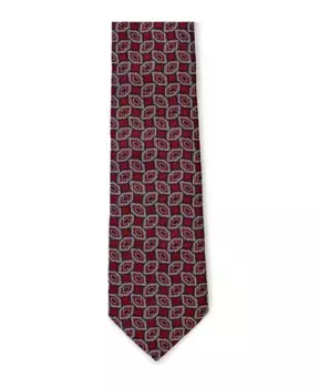 Шелковый галстук с узором мужской модный Ermenegildo Zegna, мультиколор