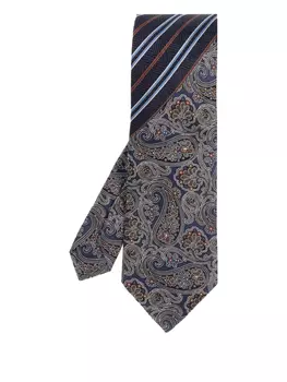 Шелковый галстук с узором пейсли ETRO, синий