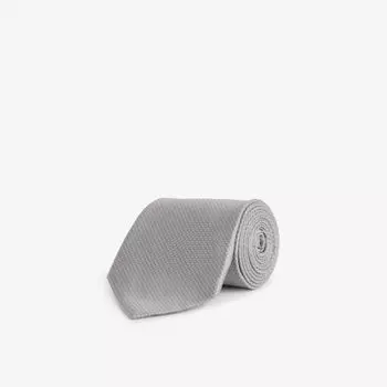 Шелковый галстук с вышивкой в виде мини-точки Paul Smith, серый