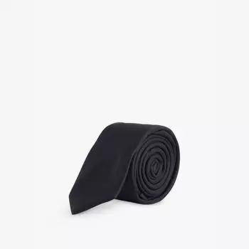 Шелковый галстук с вышивкой «Звезда и бренд» Givenchy, черный