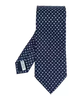 Шелковый галстук Salvatore Ferragamo, синий