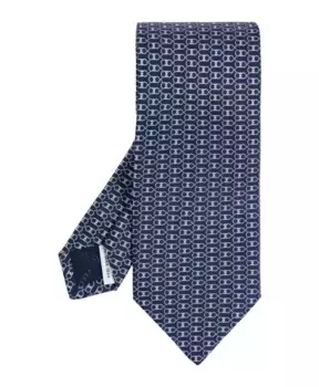 Шелковый галстук Salvatore Ferragamo, синий