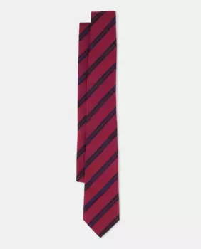 Шелковый галстук в диагональную полоску Emidio Tucci, цвет Rojo Granate