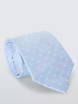 Шелковый галстук в елочку John Lewis, синий