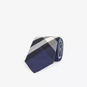 Шелковый галстук в клетку Manston Burberry, синий