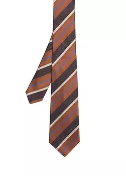 Шелковый галстук в косую полоску Kiton, мультиколор