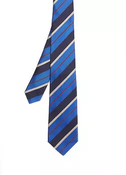 Шелковый галстук в косую полоску Kiton, мультиколор