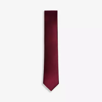 Шелковый галстук в полоску с микроузором Ted Baker, красный