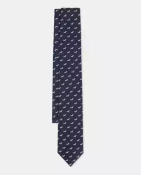 Шелковый галстук в стиле фэнтези Emidio Tucci, синий