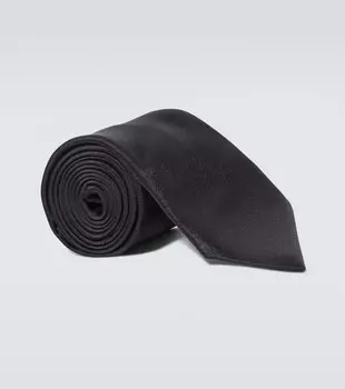 Шелковый галстук Zegna, черный