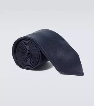 Шелковый галстук Zegna, темно-синий