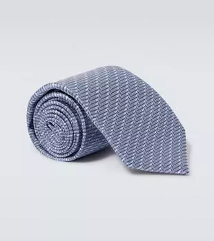 Шелковый галстук жаккард Giorgio Armani, Sky