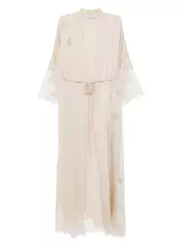 Шелковый халат Carine Gilson, нейтральный