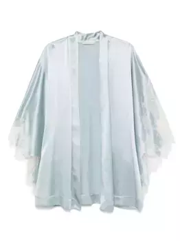 Шелковый халат Carine Gilson, синий