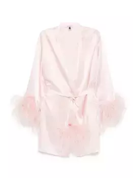 Шелковый халат Gilda & Pearl, розовый