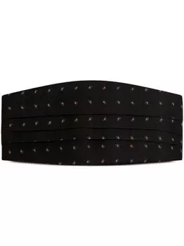 Шелковый камербанд с принтом пейсли ETRO, черный