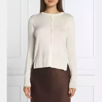 Шелковый кардиган Lord классического кроя Max Mara, белый