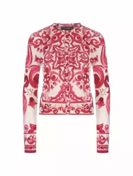 Шелковый кардиган Majolica Dolce&Gabbana, мультиколор
