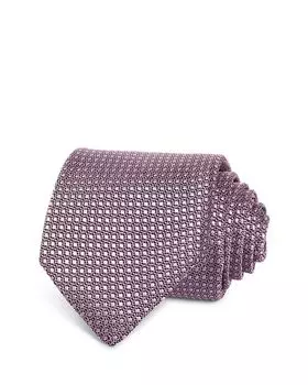 Шелковый классический галстук Neat Tie Canali, розовый
