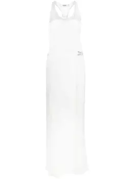 Шелковый комбинезон без рукавов FENDI, белый