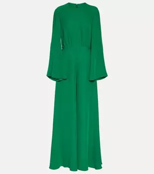 Шелковый комбинезон Cady Couture VALENTINO, зеленый