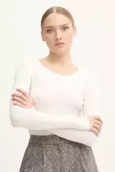 Шелковый лонгслив Answear Lab, белый
