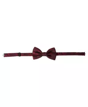 Шелковый мужской галстук бабочка с регулируемым воротником и цветочным принтом Dolce & Gabbana, красный