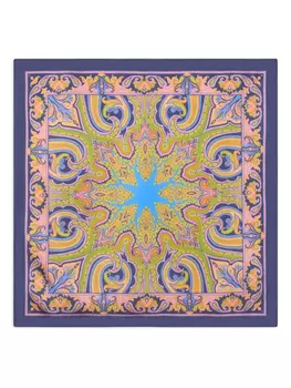 Шелковый нагрудный платок ETRO, синий