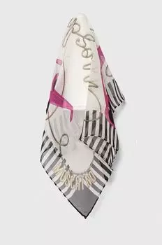 Шелковый нагрудный платок Moschino, белый