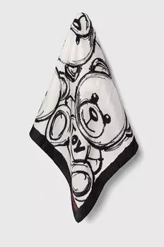 Шелковый нагрудный платок Moschino, белый