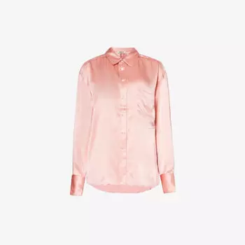 Шелковый пижамный топ Core с накладными карманами Maison Essentiele, красный