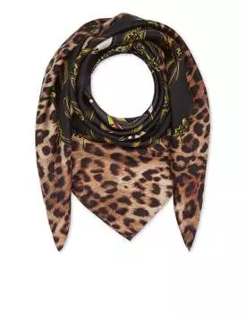 Шелковый платок 90x90 Philipp Plein, цвет Black / Gold