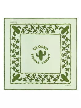 Шелковый платок Closed, зеленый