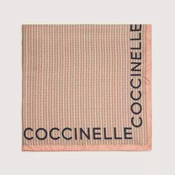 Шелковый платок Coccinelle MONOGRAM LOGO, коричневый