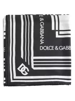Шелковый платок DOLCE & GABBANA, черный