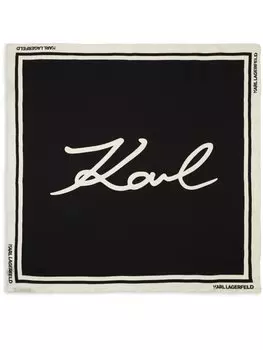Шелковый платок K/Signature Karl Lagerfeld, черный