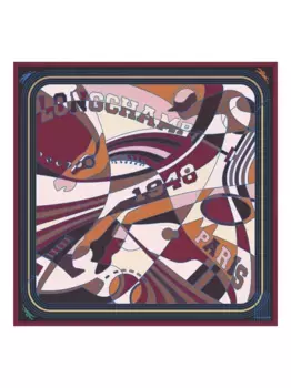 Шелковый платок Longchamp, красный