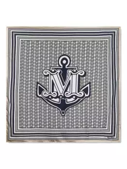 Шелковый платок MAX MARA, синий