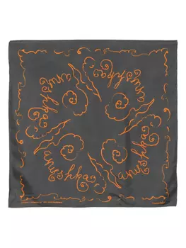 Шелковый платок Nanushka, серый