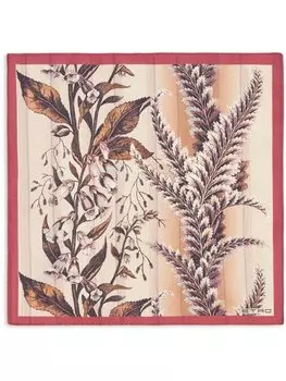 Шелковый платок-паше с цветочным принтом ETRO, розовый