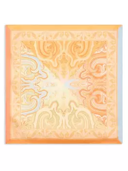 Шелковый платок-паше с узором ETRO, оранжевый