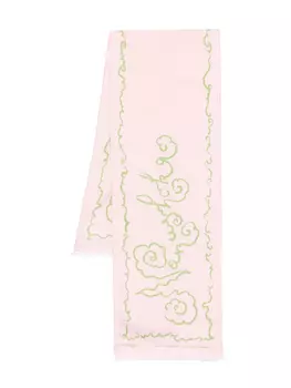 Шелковый платок с бахромой Nanushka, розовый