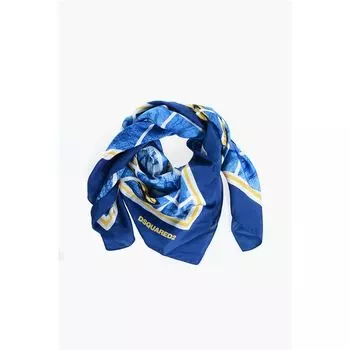 Шелковый платок с принтом банана Dsquared2, Blue