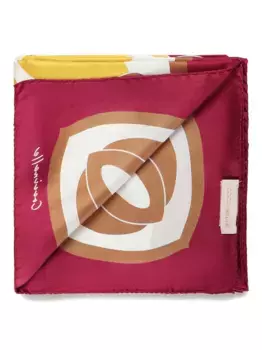 Шелковый платок с принтом Coccinelle, красный