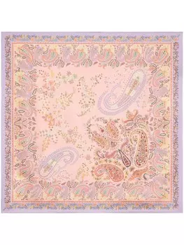 Шелковый платок с принтом ETRO, фиолетовый