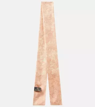 Шелковый платок с принтом Loro Piana, White Strawberries +Nougat