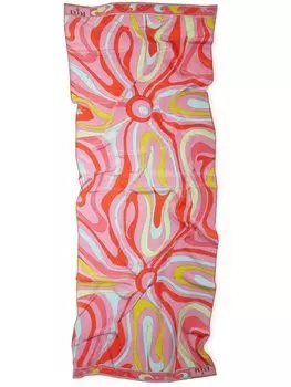 Шелковый платок с принтом Marmo PUCCI, розовый