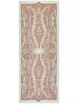 Шелковый платок с принтом пейсли ETRO, нейтральный цвет